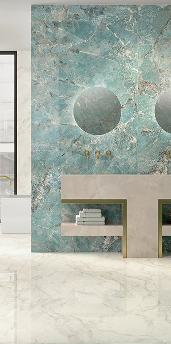 MARBLE EFFECT PORCELAIN TILES Foyer Royal | Marca Corona ceramic tiles