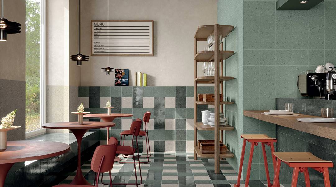 Image of the collection Terrasale, Commercial spaces, TERRACOTTA AND CONCRETE EFFECT