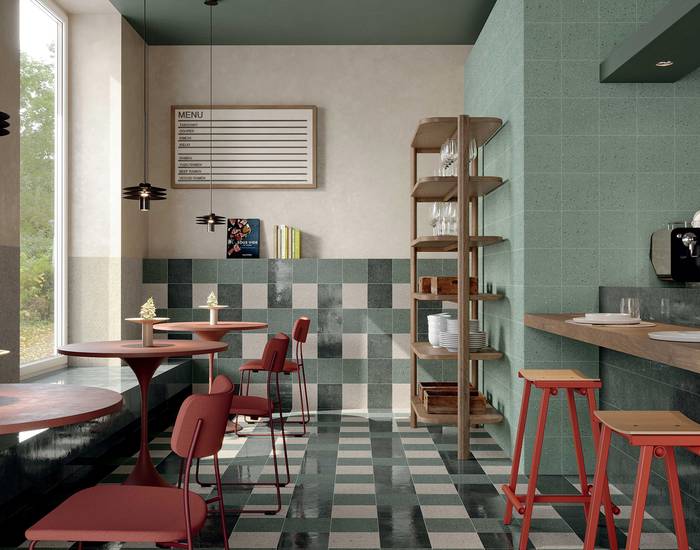 Image of the collection Terrasale, Commercial spaces, TERRACOTTA AND CONCRETE EFFECT