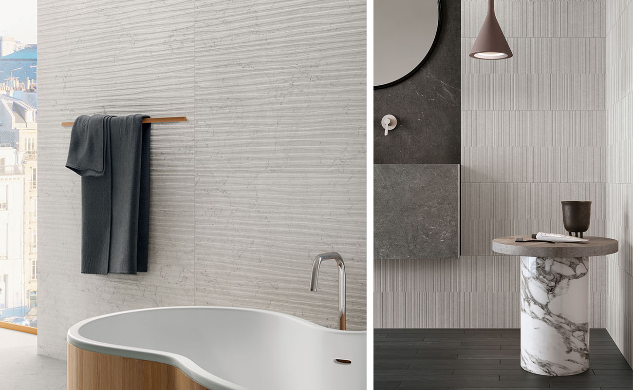 Modern bathroom tiles