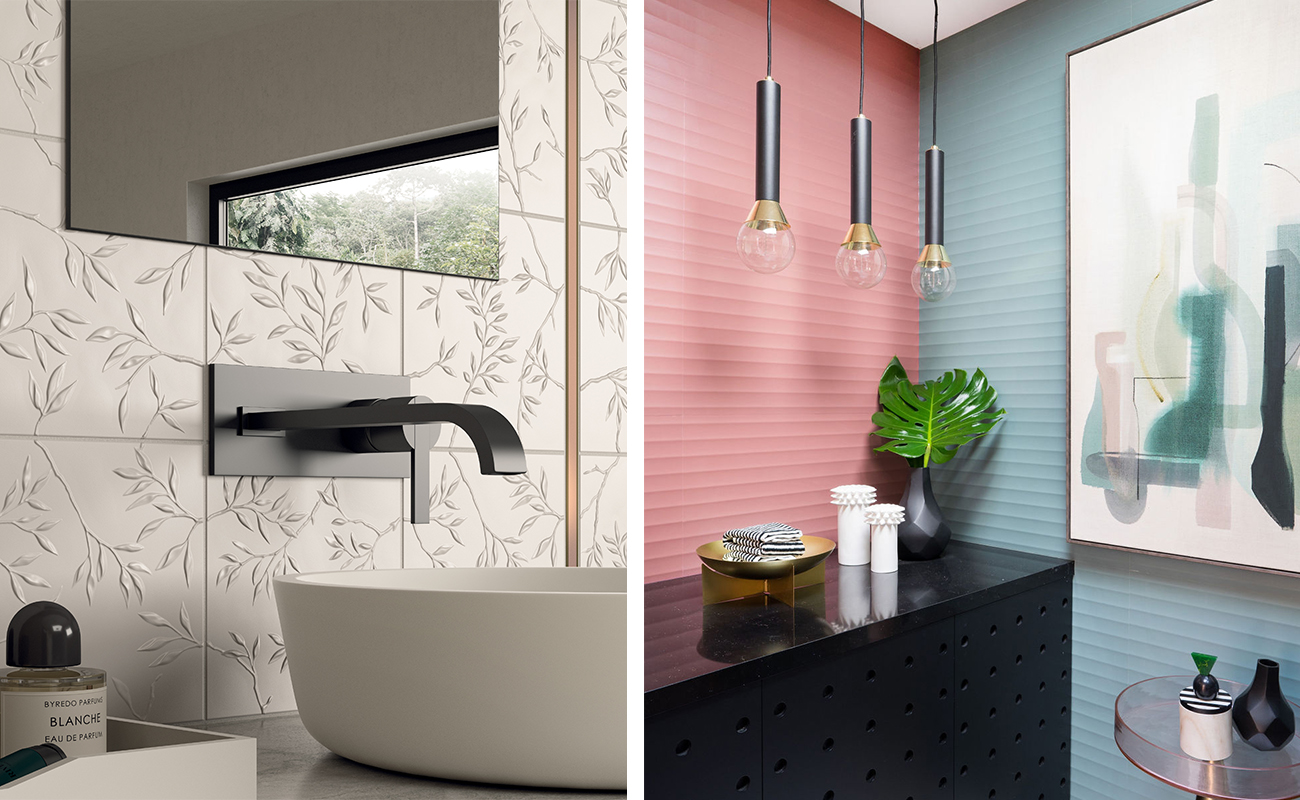 Modern bathroom tiles