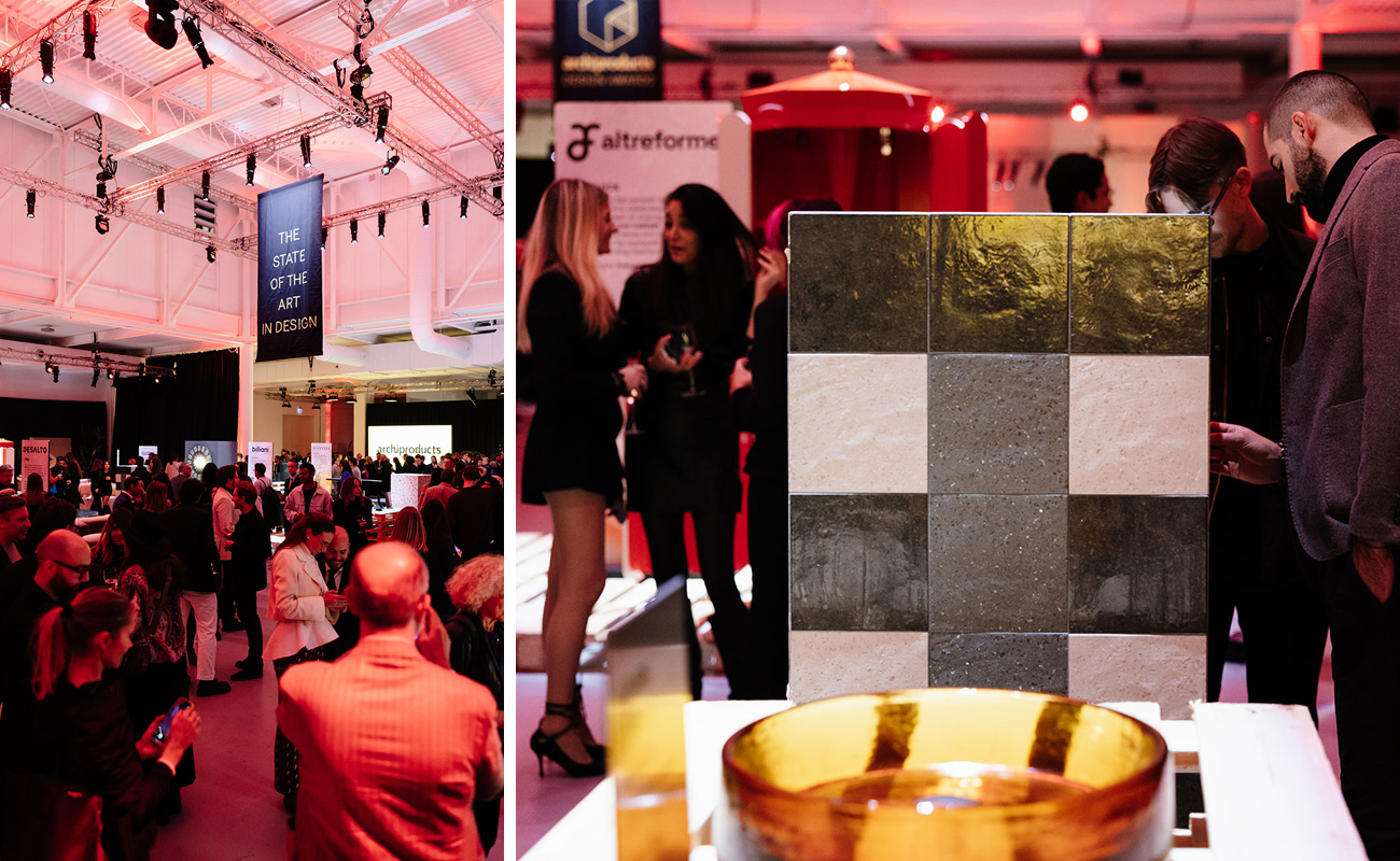 Detail of Marca Corona’s exhibition at the Archiproducts Design Awards 2025.