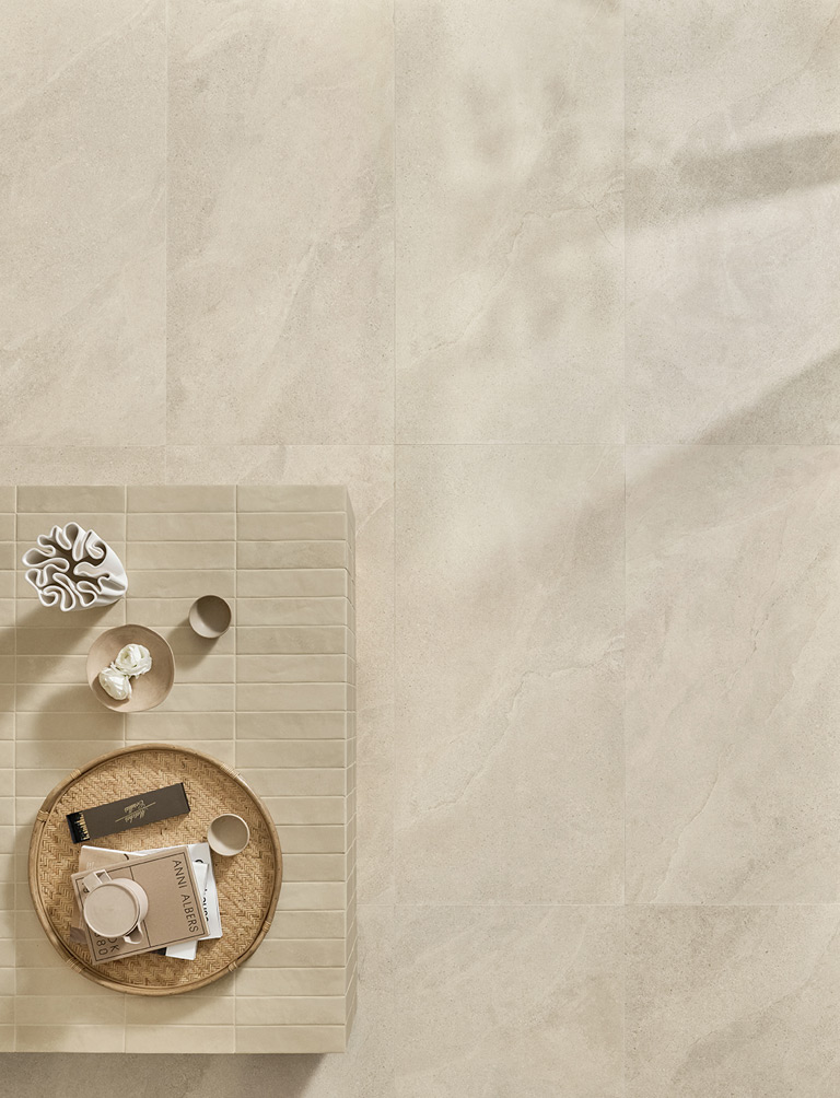 Dettaglio superficie piastrelle effetto pietra