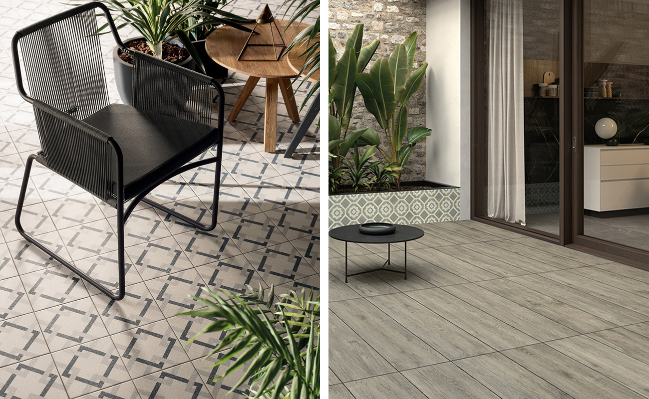 Balcony and terrace floor tiles