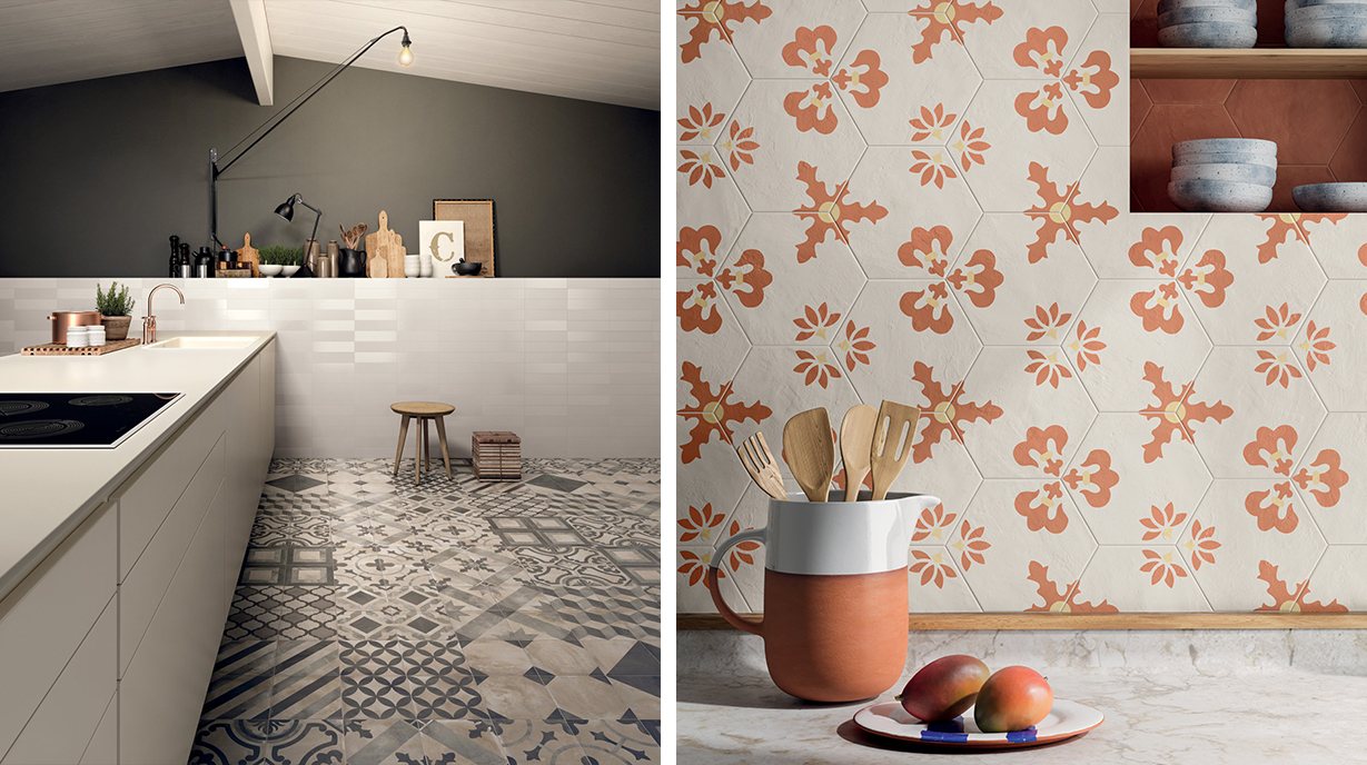 Traditional and classic kitchen decorative tiles