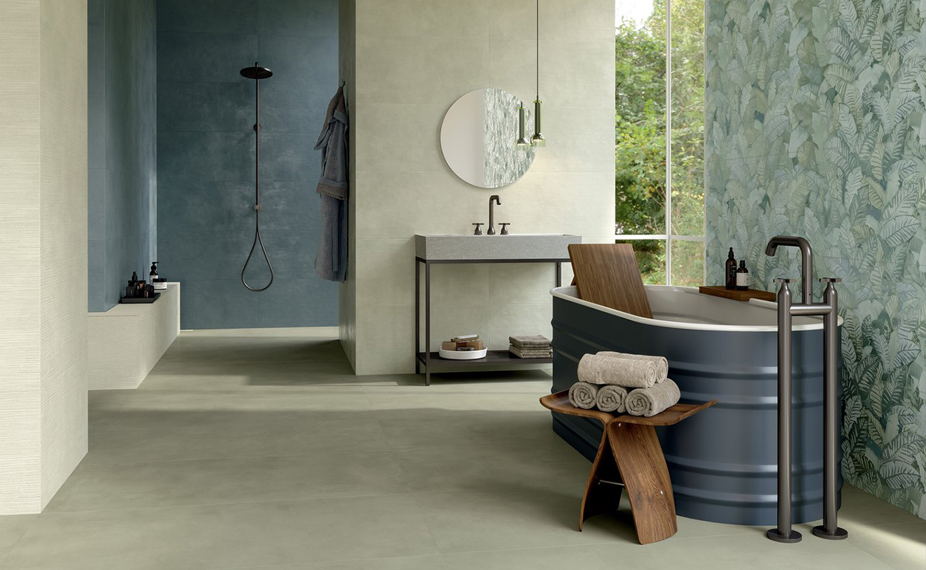 Piastrelle bagno floreali