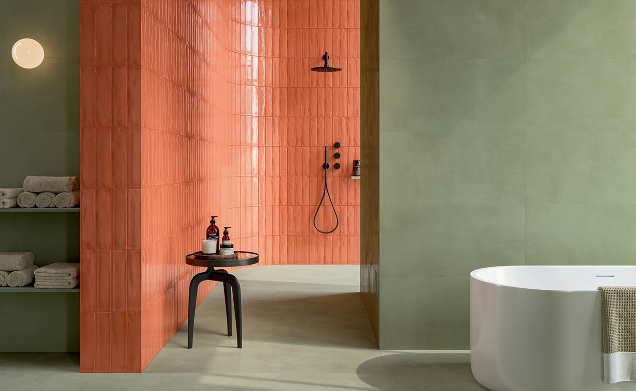 Piastrelle bagno floreali