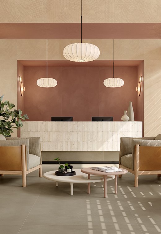 Image of the collection Calcecreta, Commercial spaces, TERRACOTTA AND CONCRETE EFFECT