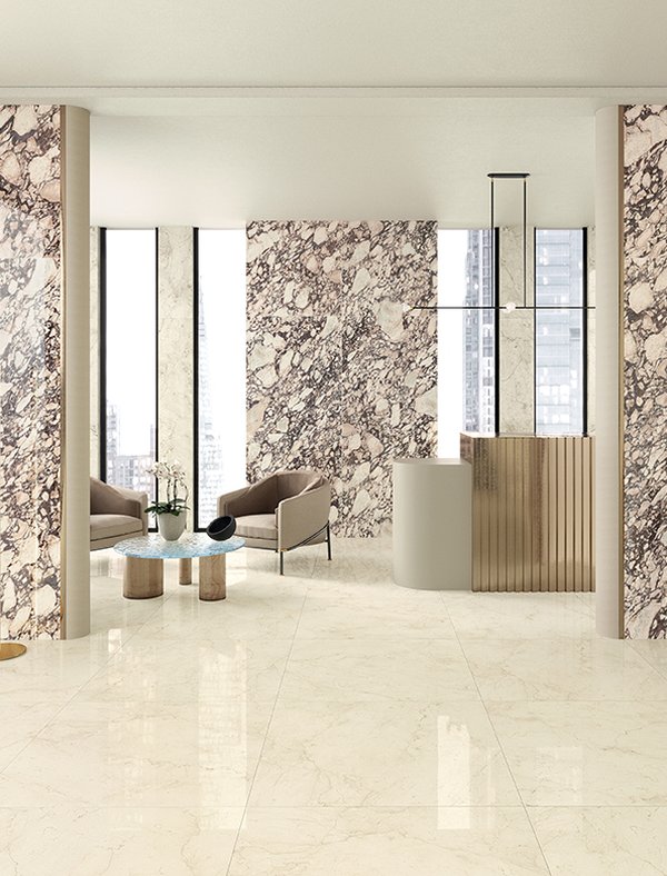 BEIGE CERAMIC TILES Foyer Royal | Marca Corona ceramic tiles