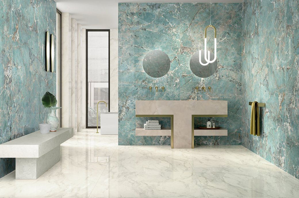 MARBLE EFFECT PORCELAIN TILES Foyer Royal | Marca Corona ceramic tiles