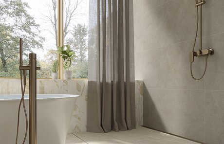 Image of the collection Arkigeo, BATHROOM TILES, STONE EFFECT