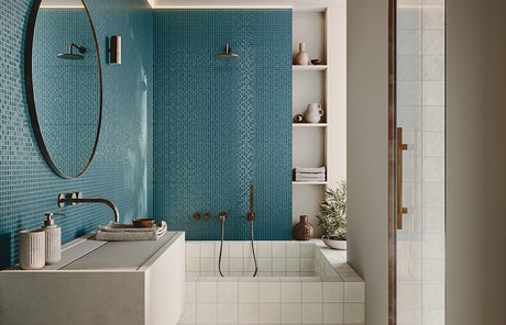 Image of the collection Multiforme Mira, BATHROOM TILES, Residential settings, TERRACOTTA AND CONCRETE EFFECT