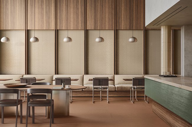 Image of the collection Multiforme Mira, Commercial spaces, TERRACOTTA AND CONCRETE EFFECT