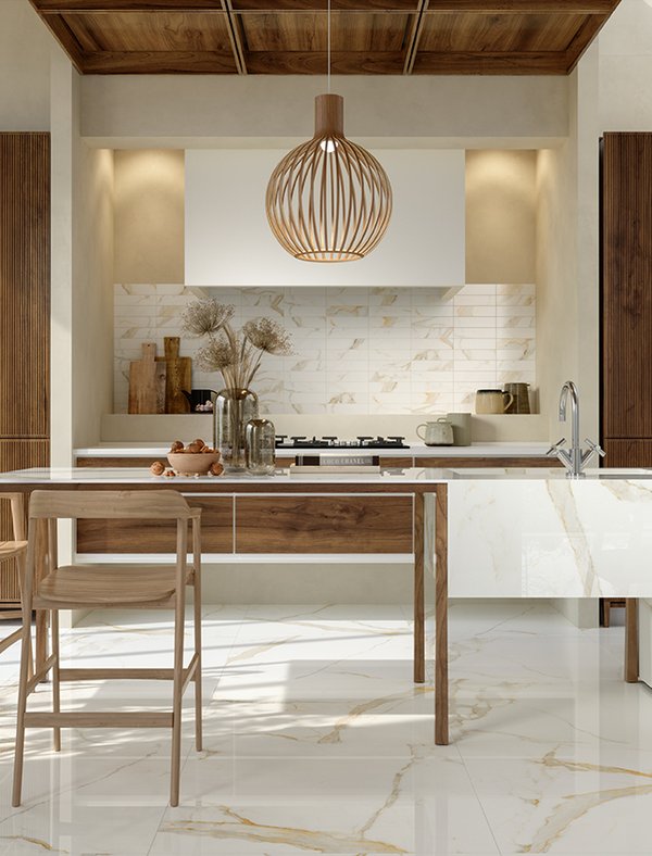 Kitchen, living room and bedroom tiles Scultorea | Marca Corona ceramic tiles
