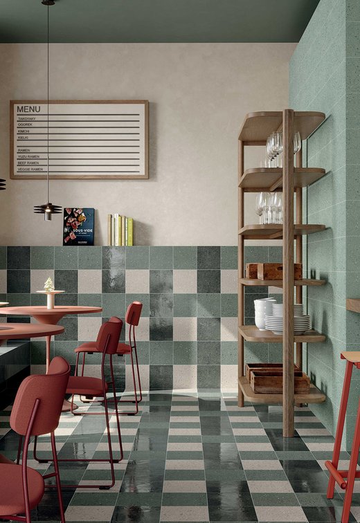 Image of the collection Terrasale, Commercial spaces, TERRACOTTA AND CONCRETE EFFECT