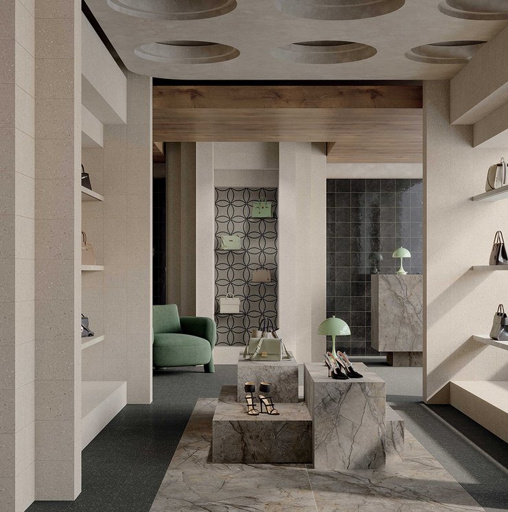 Image of the collection Terrasale, Commercial spaces, TERRACOTTA AND CONCRETE EFFECT