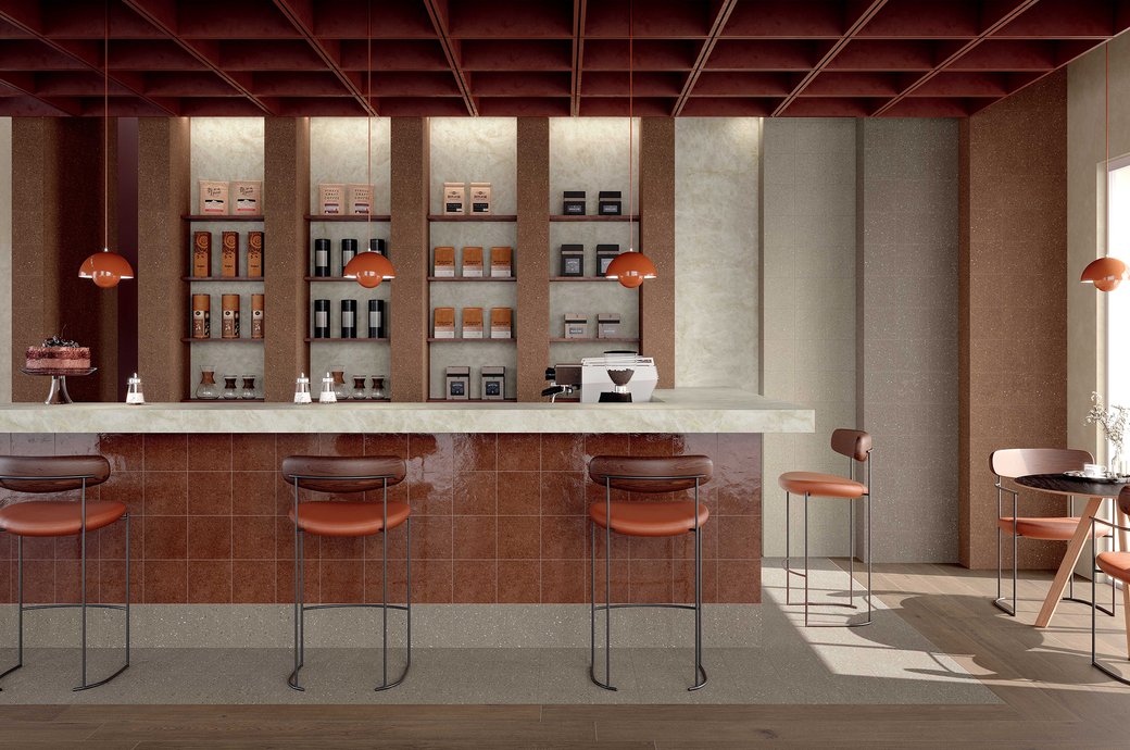 Immagine della collezione Terrasale, Spazi commerciali, EFFETTO COTTO E CEMENTO