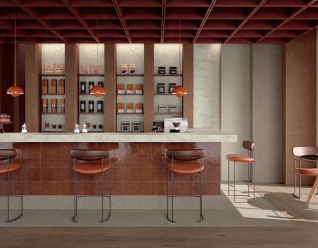 Image of the collection Terrasale, Commercial spaces, TERRACOTTA AND CONCRETE EFFECT