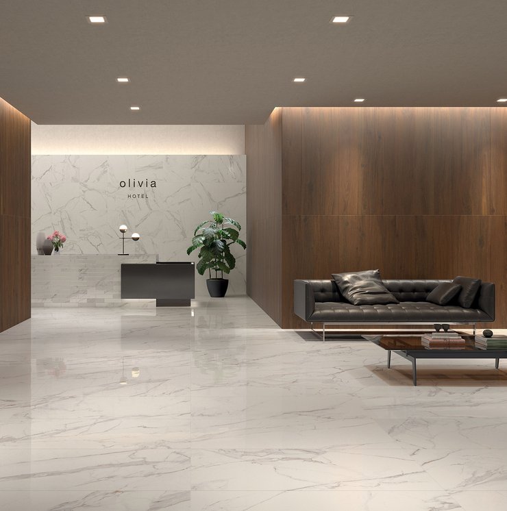 Bild der Kollektion Scultorea Foyer, Gewerbeflächen, MARMOROPTIK