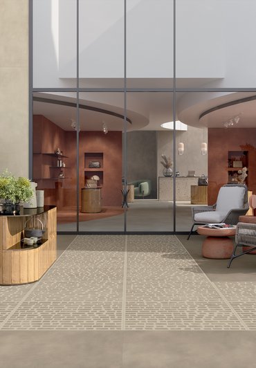 Immagine della collezione Multiforme Dune, Spazi residenziali, Spazi commerciali, EFFETTO COTTO E CEMENTO