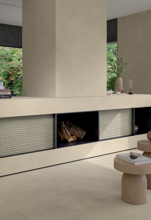Immagine della collezione Multiforme Dune, Spazi residenziali, EFFETTO COTTO E CEMENTO