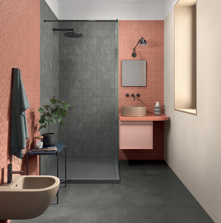 Image of the collection Multiforme, BATHROOM TILES, TERRACOTTA AND CONCRETE EFFECT, DESIGN & DECOR EFFECT