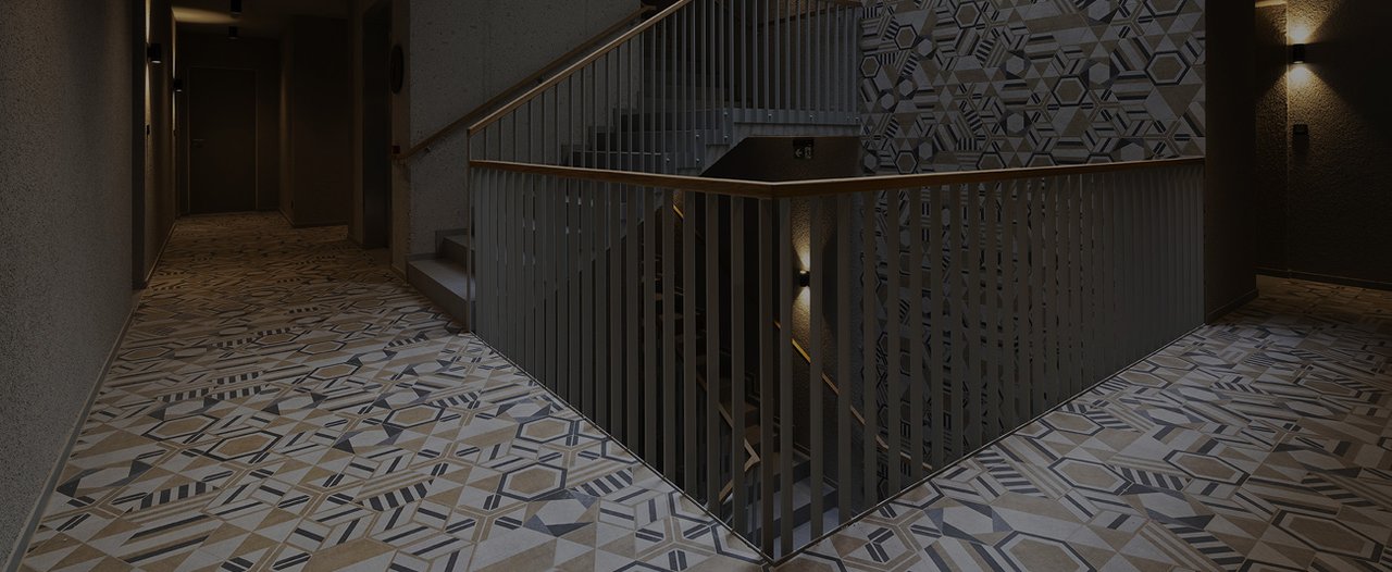 Complesso residenziale Progetto realizzato in Slovenia con le collezioni Arkistyle, Multiforme Dune, Terra, Terra.Art, TexTile, Foyer, Foyer Royal